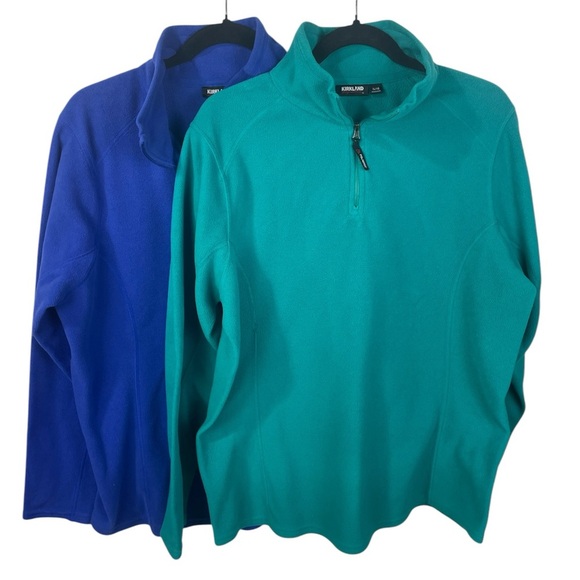 Kirkland Signature Women’s Polartec Quarter-Zip Fleece Pullover Bundle of 2 XL - Picture 1 of 12